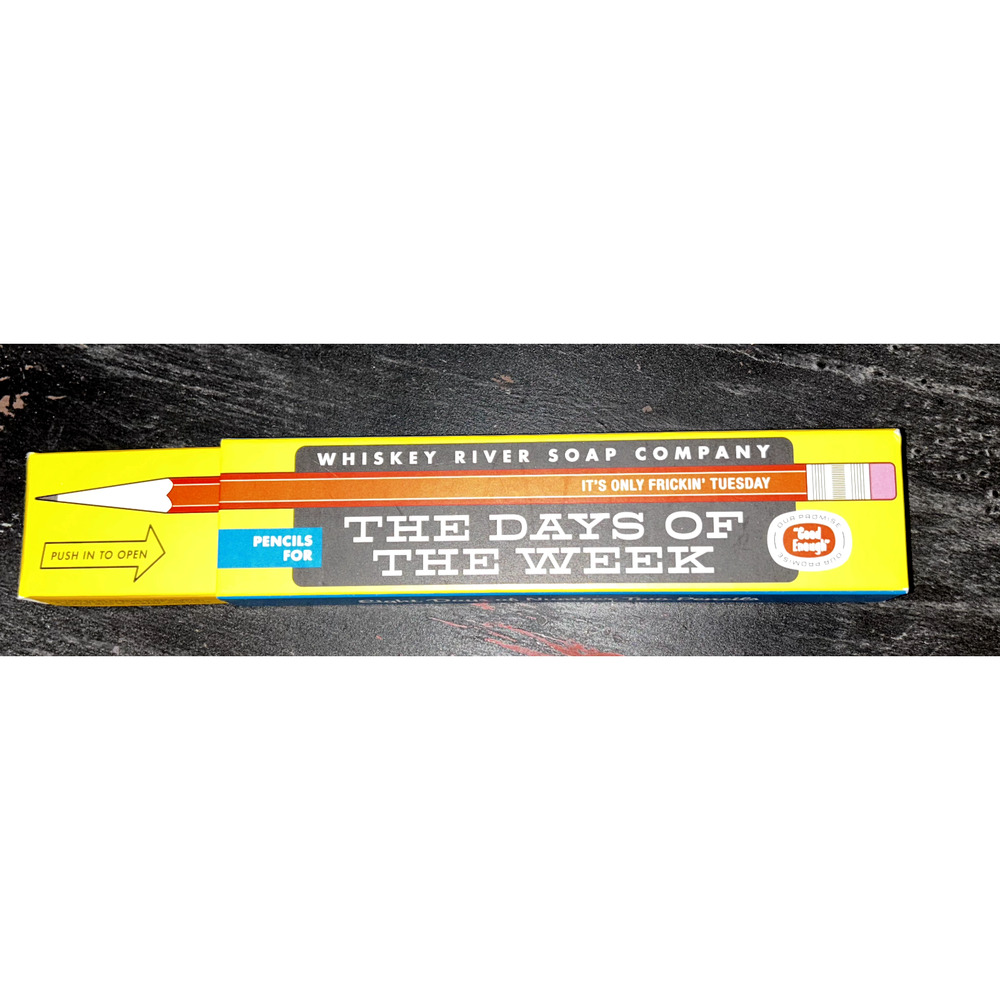 Whiskey River Soap Co. The Days of the Week Novelty Pencils Gift